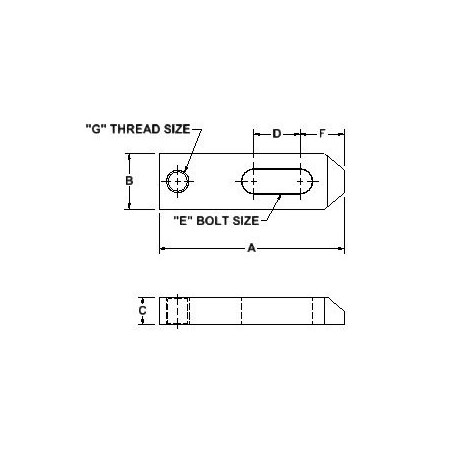 Te-Co Taper Nose End Clamp 1/2X3.5 30950